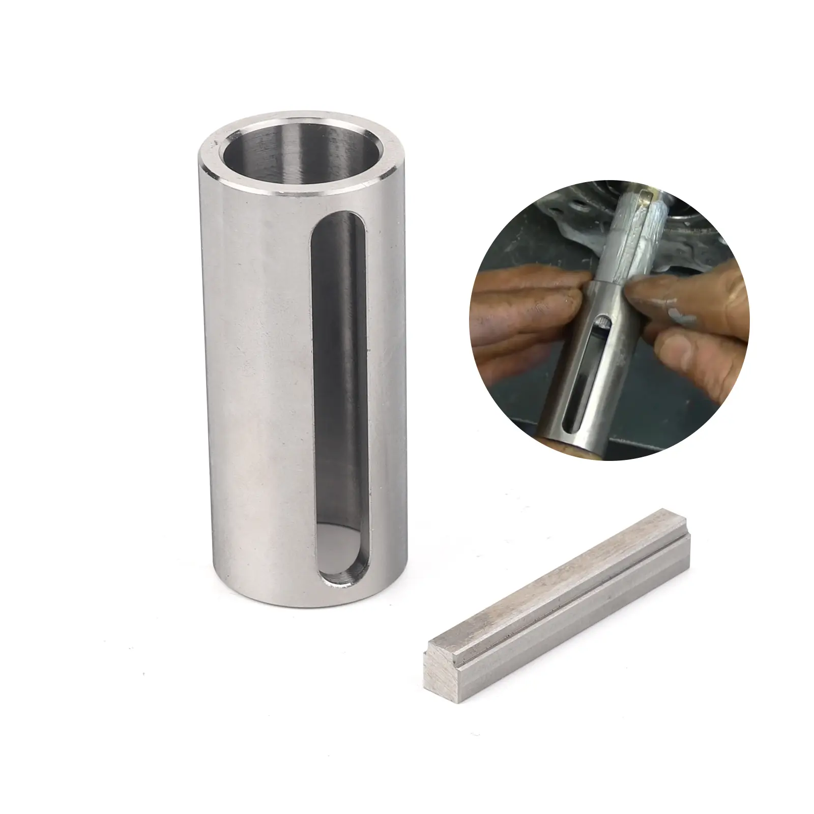 3mirrors Stainless 304 Steel Crank Shaft Sleeve Adapter for Predator Gas Engines Pulley, Car Engine & Transmission Repair Gear Component, 3/4"-1" Size, 2 1/4" Length, 3/16" & 1/4" Key, Perfect Match for CNC Machine Power Requirements