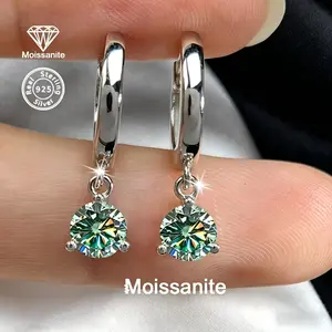 925 Sterling Silver 1 Carat Moissanite Earrings for Women, Luxury & Elegant Jewelry for Daily, Vacation, Party, Wedding, Ideal Gift for Birthday, Valentine’s Day, Christmas, Halloween, Thanksgiving, New Year & Mother’s Day