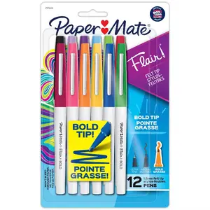 Paper Mate Flair Pens 12ct Bold Colors