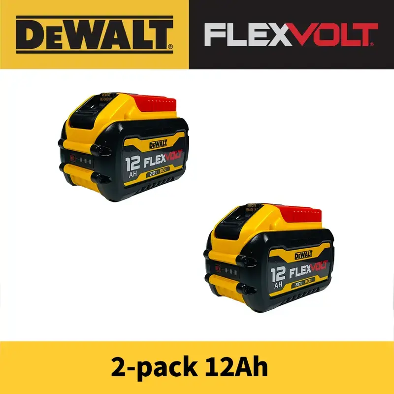 DEWALT DCB612 FlexVolt Lithium-Ion Cordless Tools Battery, 12Ah 240Wh 20V/60V Dual Voltage Rechargeable Replacement with Fuel Gauge, Long Runtime for 20V & 60V Power Tool Operation, Cordless Tools Batteries, Rechargeable Battery