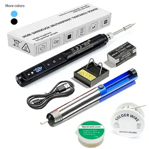 Mini Wireless Soldering Iron Kit, USB Rechargeable Portable Cordless Solder Gun, LCD Digital Display Adjustable Temperature, Home Appliance Repair