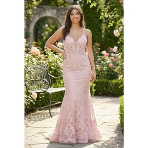 Sleeveless Glitter Mermaid Gala Prom Dress Formal Evening Gown