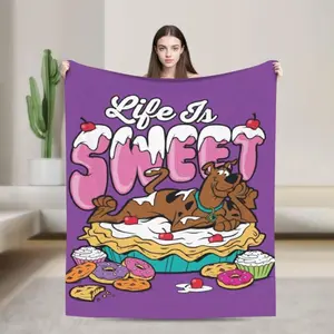 Scooby-Doo Cozy Soft Plush Throw Blanket | Warm Lightweight | All-Season Bed/Couch | Multiple Sizes | Perfect Gift for Scooby-Doo Fans Kids Adults