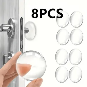 Transparent Self-Adhesive Door Stop Wall Protector, Noise Reduction Design, Ideal for Home Office, Easy Installation, Wall Door Knob Protector