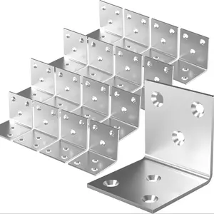 Stainless Steel Corner Brace, Right Angle Connection Bracket, L-Shaped Metal Corner Support, Suitable for Wooden Shelves, Metal Brackets