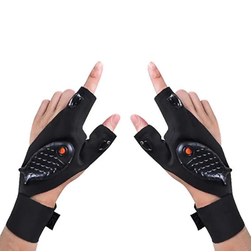 Rechargeable LED Flashlight Sports Gloves - Waterproof Night Work Gloves for Camping, Mens Gifts for Boyfriend, Thanksgiving Guys Gifts