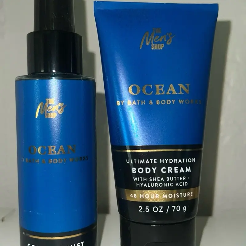 Bath & Body Works Mini TRAVEL set Body Spray Set Ultimate Hydration Body Cream with Shea Butter Hyaluronic Acid 24 Hour Moisture