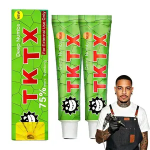 TKTX Tattoo Numbing Cream 75% Upgrade Edition(2 Pack) - Fast-Acting Pain Relief Cream for Tattoos, Waxing, Microneedling , Lecithin-Based 10g