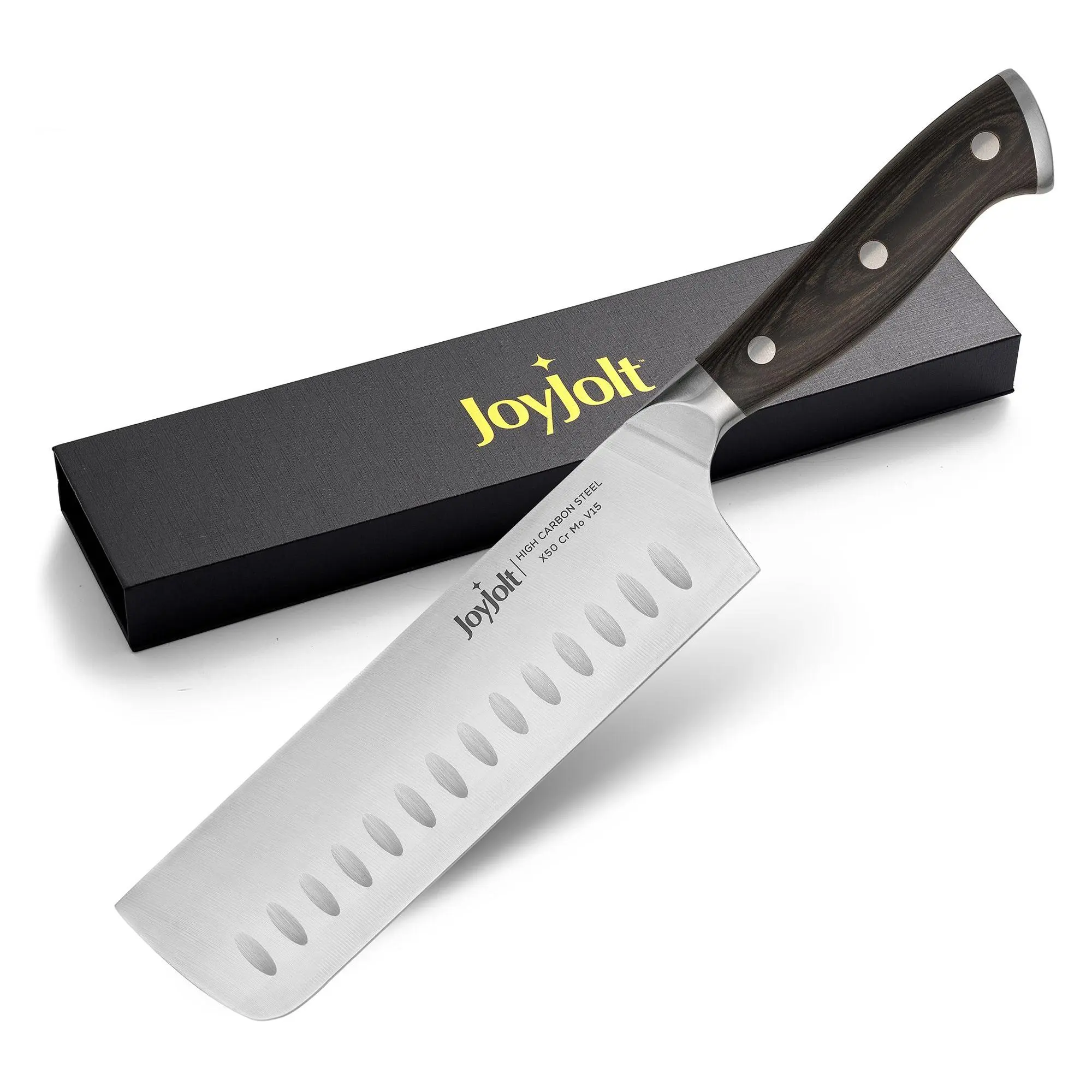 JoyJolt High Carbon Steel 7" Nakiri Knife JoyJolt High Carbon Steel 7" Nakiri Knife