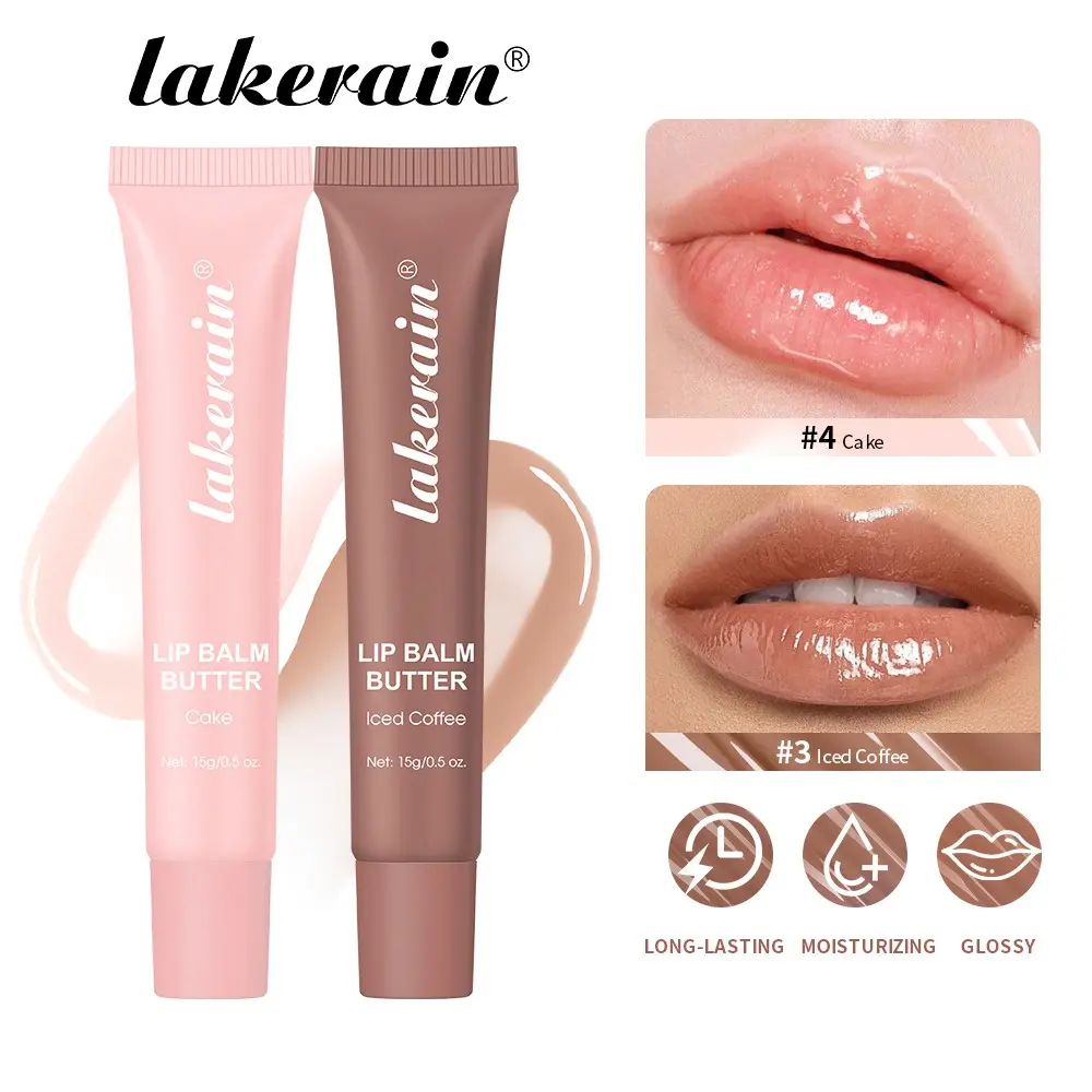 Lakerain 3 Counts Lip Balm, Hydrating Lip Balm, Butter Smooth & Non-Greasy Formula, Hydrates & Adds Shine, Slanted Tube for Easy Application, Multiple Tinted Shades & Scents, Daily Lip Care & Makeup Prep, Lip Care Products, Glossy Lipbalm