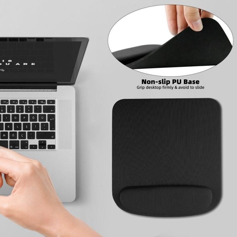Ergonomic mouse pad with wrist support and base to relieve pain, non slip, suitable for computers, cafes, homes, and offices