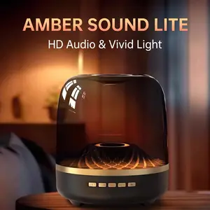 Smart Bluetooth Speaker with Mood Nightlight - 360° HD Surround Audio Stereo, Portable Wireless, Bluetooth 5.0, 30H Battery Life, Type-C Charging for Home & Bedside