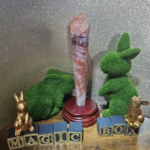 Fire Quartz Wand Freeform with stand