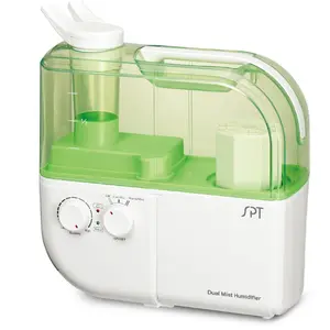 212 MAIN Dual Mist Warm Mist Room Humidifier with ION Exchange Filter, Silent Spray Function - Green, Warm Mist Humidifier, Dual Mode, Etl Certified