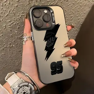 Lightning McQueenPhone Case, IMD Material Black, Suitable for iPhone 16 Pro Max, 11, 12, 13 Pro Max, 14 Pro Max, and 15, Design Black Friday LB Protectors