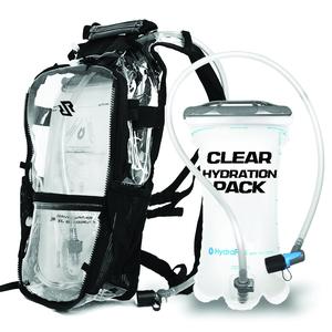 RaveRunner Hydration Pack - Clear Anti Theft Backpack With 2L Water Bladder for Concerts, Festivals, Raves & Sports Events - Transparent Backpack