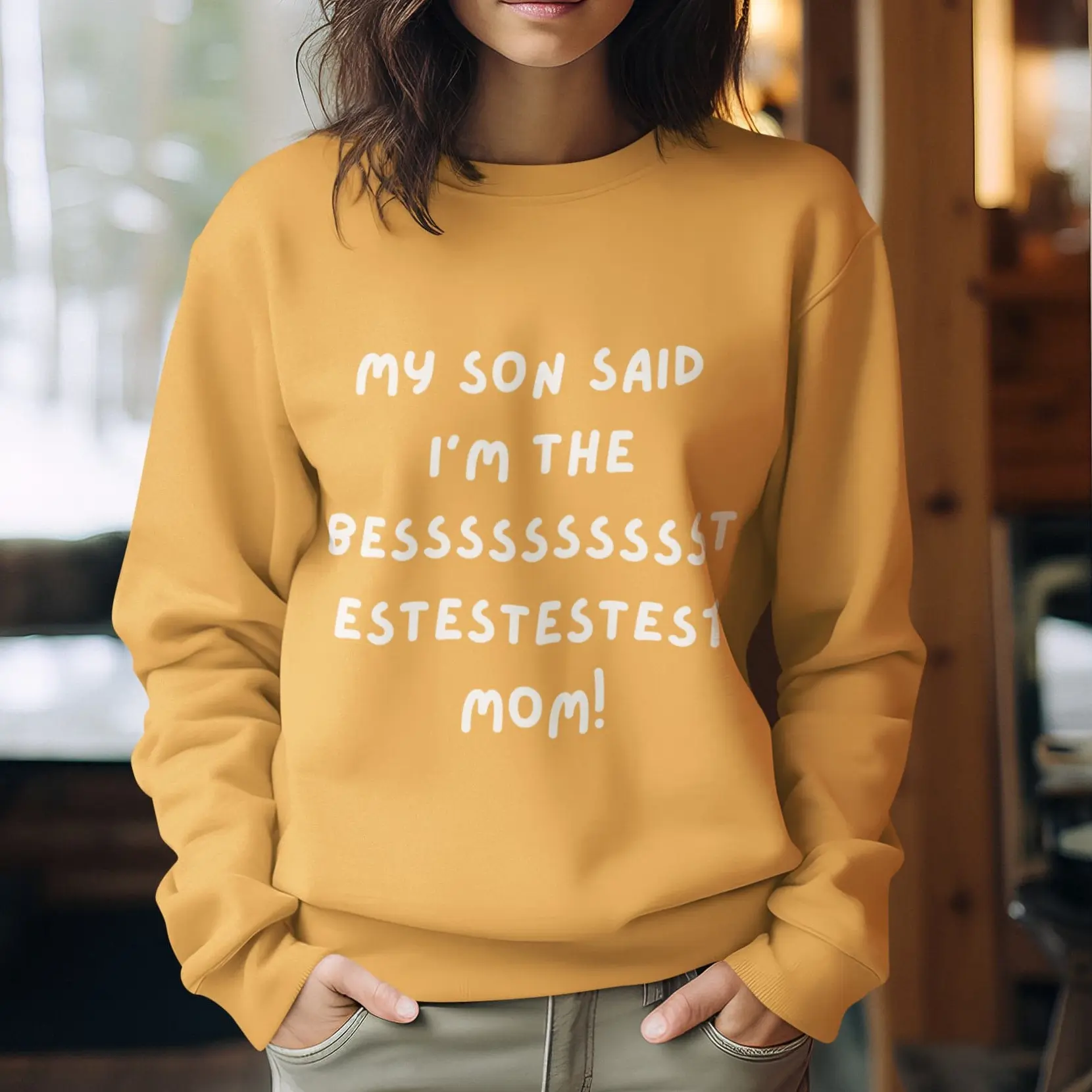 Bestest Mom Comfy Pullover Sweaters