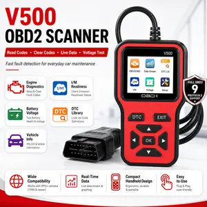 V500 OBD2 Scanner Diagnostic Tool, Engine Fault Code Reader with Live Data, I/M Readiness, DTC Lookup, Battery Voltage Test, Check Engine Light Code Reader for OBDII/EOBD vehicles