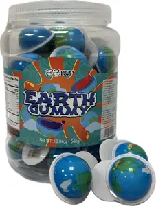 Lucky Boys Earth Gummy Candy With Fruity Liquid Center Fat Free Perfect for Halloween & Themed Parties, Fun & Delicious 19.04oz (Earth Gummy 19.04oz 30pcs)