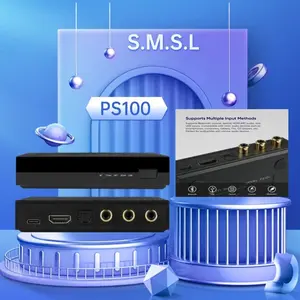 SMSL PS100 Digital to Analog Audio Converter, USB/Optical/Coaxial/HDMI ARC to Stereo L/R RCA Output DDC Digital Toslink SPDIF 192kHz DAC Converter for PS5/HDTV/DVD/Blu-Ray Players/Home Cinema Systems Accessories Portable