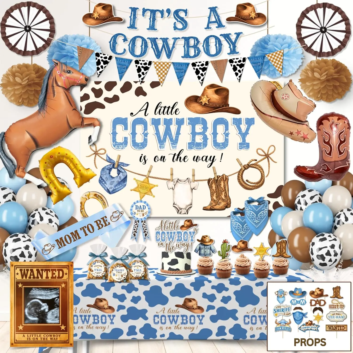 Cowboy Baby Shower Decorations for Boy