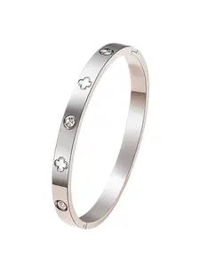 Dainty Gold Plated Screw Bangle Adjustable Gender Neutral Jewelry For Women Men