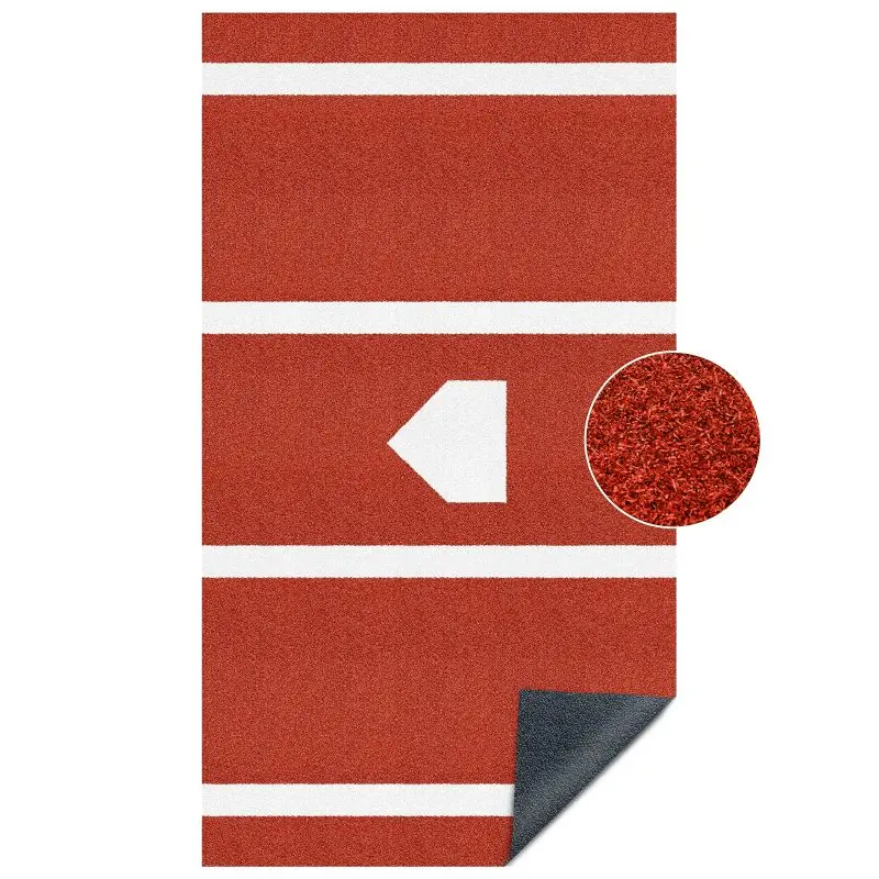 Premium Baseball Batting Mat: 10x3.8 ft Indoor/Outdoor Portable Baseball Softball Hitting Mat, Non-slip Rubber Bottom Batting Cage Mat with Home Plate for Batter, Pitcher and Catcher Training