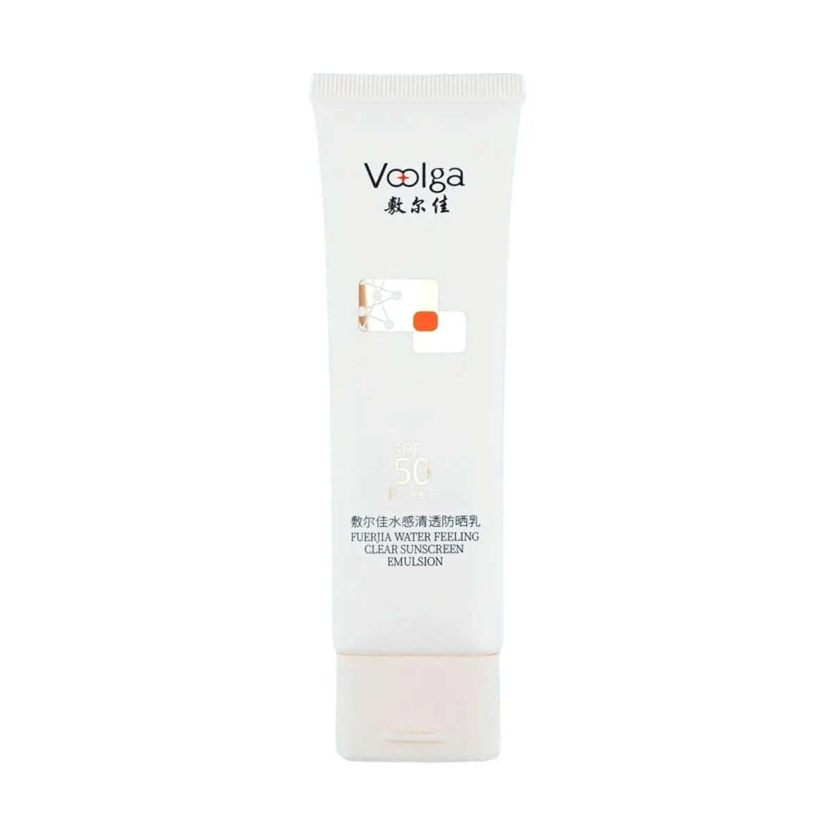 Voolga SPF50 PA+++ Sunscreen Cream 50g | 12.5H Long-Lasting UV Protection for Sensitive Skin | Hydrating, Non-Greasy, Alcohol-Free Formula