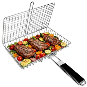 Thickened Stainless Steel BBQ Grill Screen Easy Clean Outdoor Cooking Net
