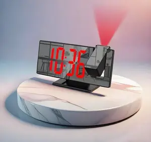 LED Projection Alarm Clock, Multifunctional Digital Wall Ceiling Projector Clock, Bedside Night Light for Bedroom Office & Gift