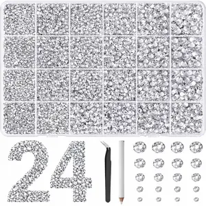 30000 Pcs Silver Color  Resin Jelly Rhinestones Synthetic Beads for Bedazzling, Multicolor 3mm Flatback Rainbow beads , Bedazzling Crystal Bedazzling 3mm Multicolor Resin Flatback for Art Bedazzler Kit for Crafting Book Shoes Nail Art