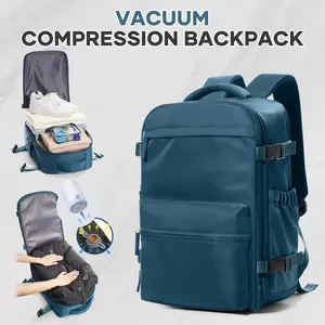 Vacuum Travel Backpack with Pump, Vacuum SealCompression Backpack, Large Travel Bag For Women Men, Durable Outdoor Hiking Sports Rucksack, AirlineApproved Carry On Backpack, Travel Essentials Traveling Bag，green，black