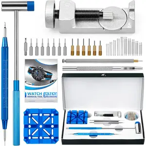 Watch Link  Kit, Watch Band Tool for Watch Repair, Bracelet Adjustment, Replacement and Resizing, Watch Strap Link Remover, with 10 Spring Bars, 10 Pins, User Manual