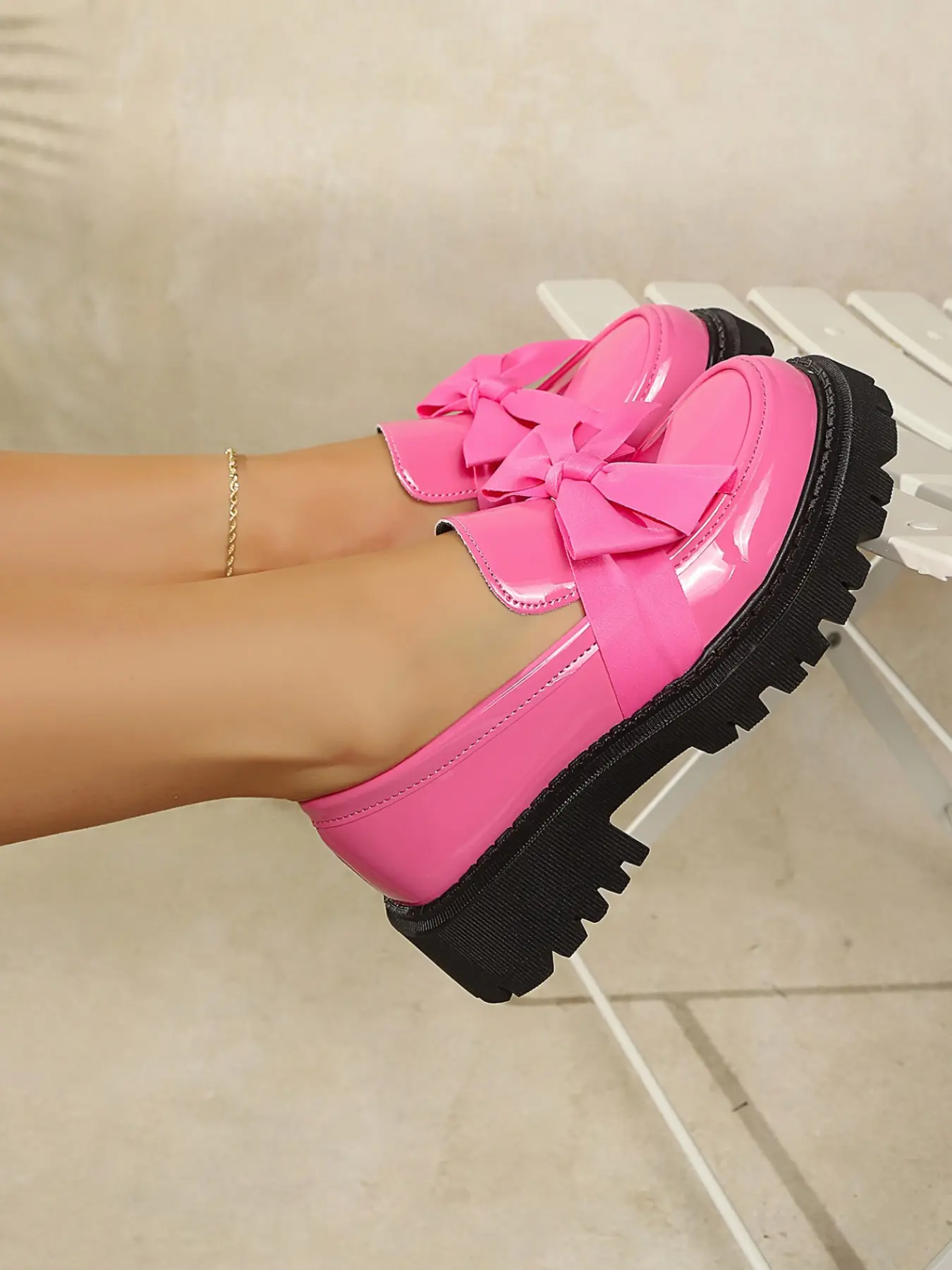 Women's Loafers Spring Autumn Elegant Flats Fashion Casual Shoes, Round Toe Low Top Slip-On Design, Thick Sole Versatile Footwear, Fall Casual Shoes