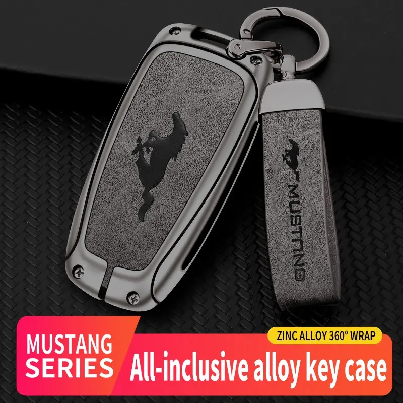 Ford Mustang Mach-E 2022 New Energy Car Keychain, Car Key Protector, Car Key Holder, Car Key Accessories, Metal Shell Design, Scratch-Resistant Interior Accessory, Durable & Stylish