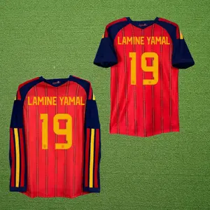 2026 Spain World Cup Lamine Yamal # 19 Home Jersey - Short Sleeve / Long Sleeve / Sizes S–XXL