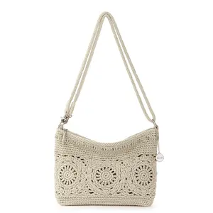 Lumi Crossbody - Hand Crochet - Natural Medallion