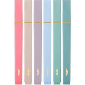 - Aesthetic Highlighters No Bleed, 6 Pack, Assorted Colors, Chisel Tip, Cute Highlighters Assorted Colors for Journaling, Highlighting, Underlining,  Dry,  to School Supplies