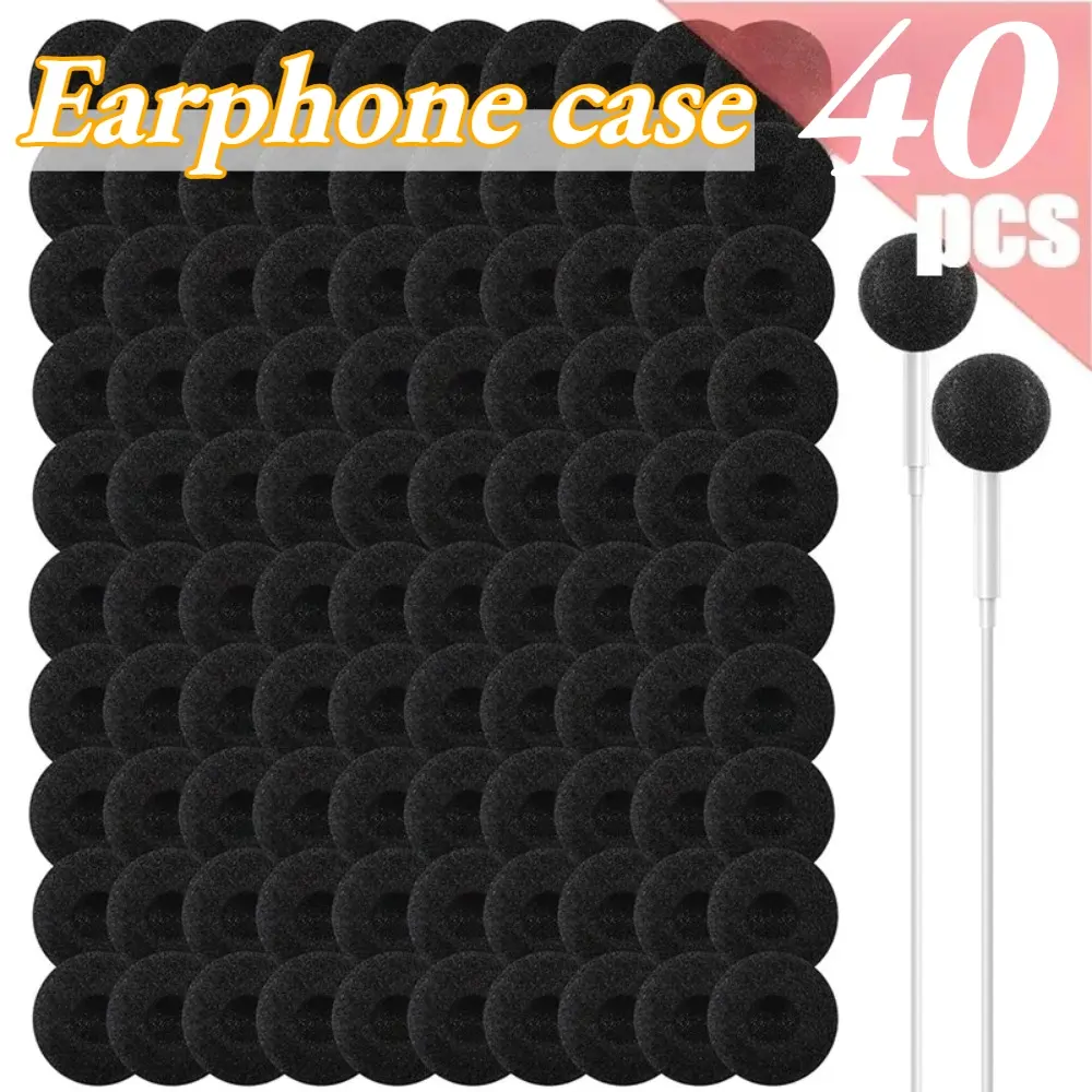 40pcs Over-Ear Headphone Covers, Thickened Earpad Covers, Earplug Covers, Ear Caps, Protective Covers, Soft Earplugs, Replacement Earpad Covers, Noise-Canceling Protective Covers, Earplug Pads, Protectors, Isolation Caps