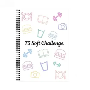 75 Soft Challenge Journal Planner, 75-Day Productivity & Efficiency Notebook, A4 Spiral Bound Daily Weekly Monthly Organizer, Office Stationery Supply, Ideal for Daily Use & Holiday Gifting
