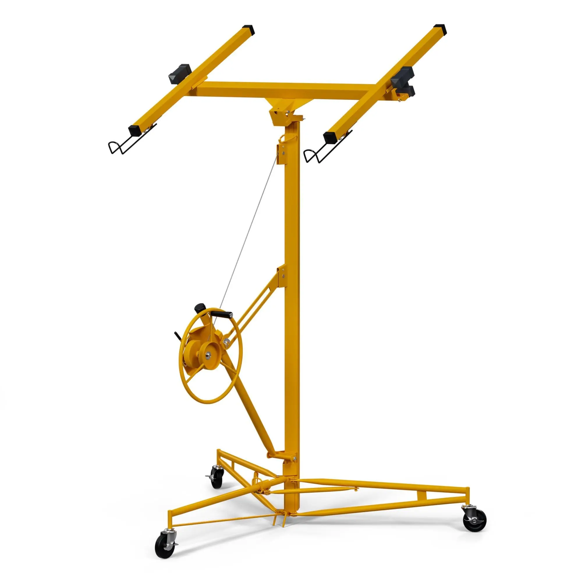 Garvee 16 ft Drywall Lift,Drywall Rolling Lifter Panel,150 LBS Heavy Duty Sheetrock Lift Drywall Lifter,Drywall Lift Panel Hoist Jack with 360° Adjustable Telescopic Arm & 3 Lockable Wheels