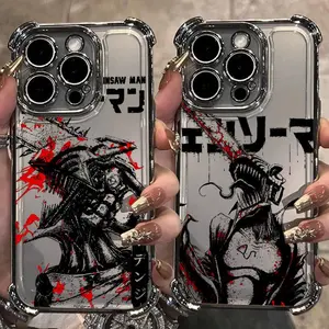 Chainsaw Man Anime Case for iPhone 17,16,15,14,13,12,11,Pro,Max,Plus Phone Cover as Perfect Gift Get Ready for Halloween