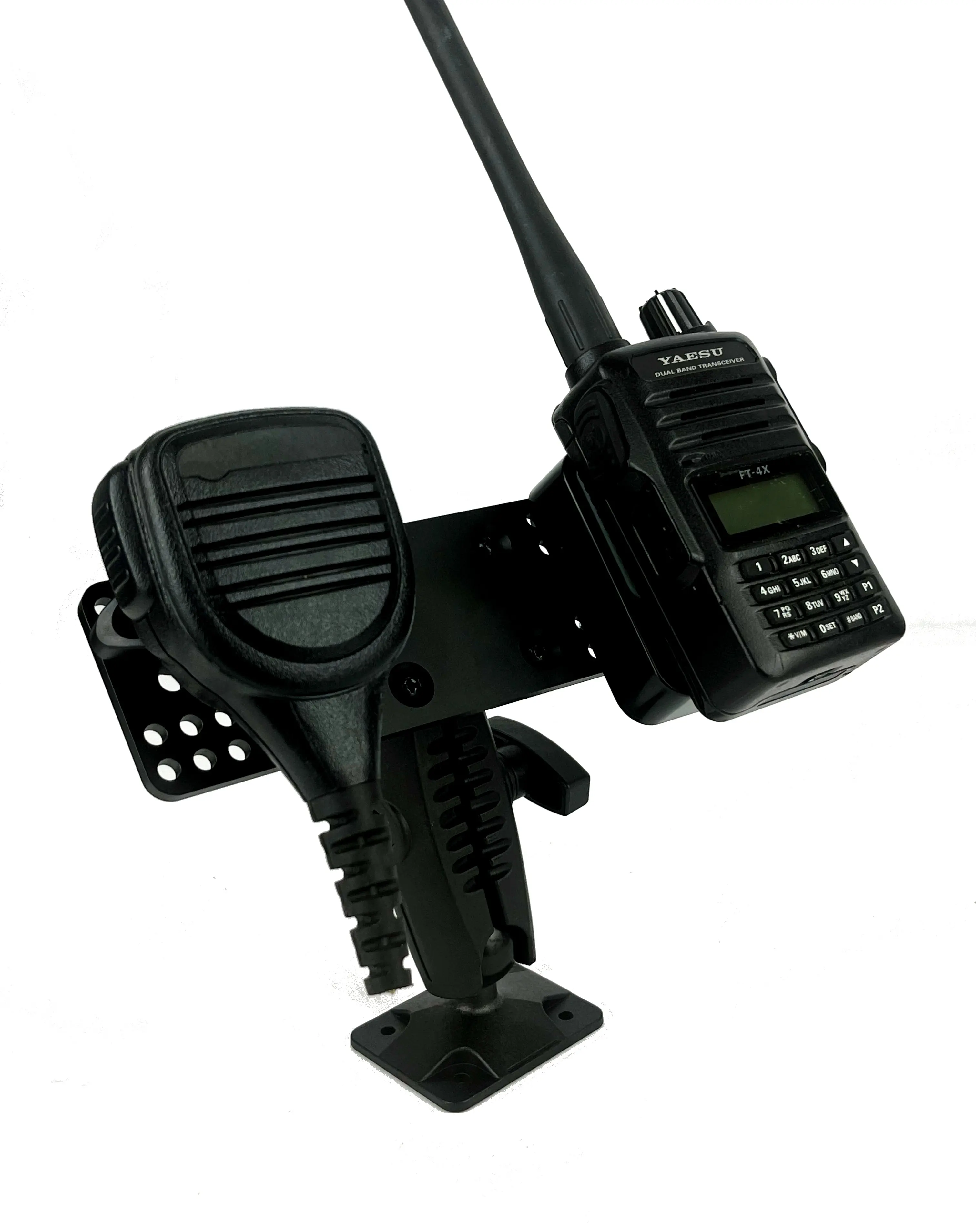 Drill Base Mount For A Portable And Speaker Mic Ram 1" Compatible