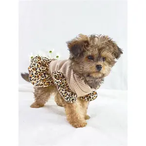 1pc Leopard Print Pet Dress For Dog And Cat For Summer