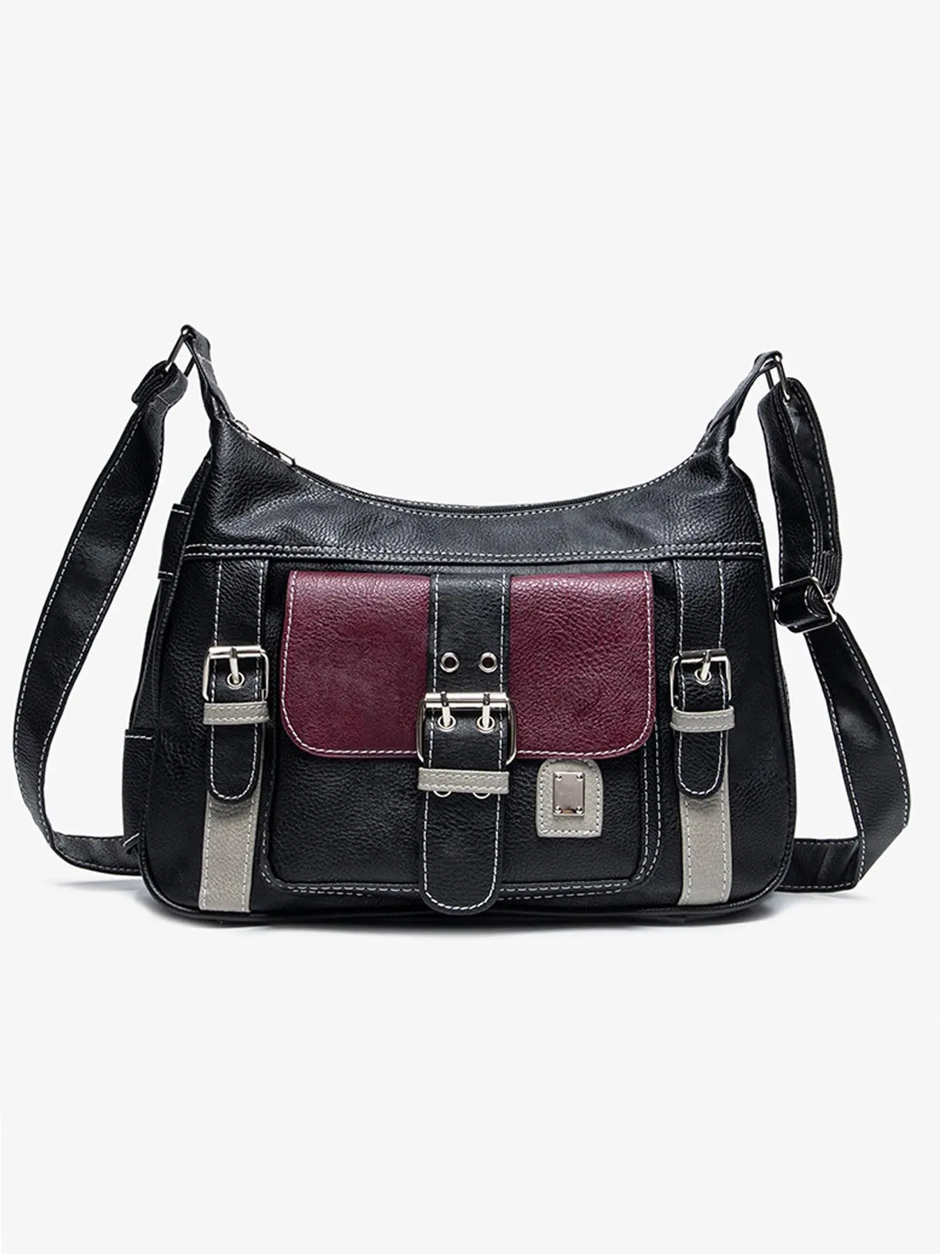 Fashion Colorblock Pattern Bag! Women's High-Quality PU Leather Crossbody Shoulder Handbag Casual Shoulder Bag Shoulder Purse Daily Commute Daily Commuter Bag