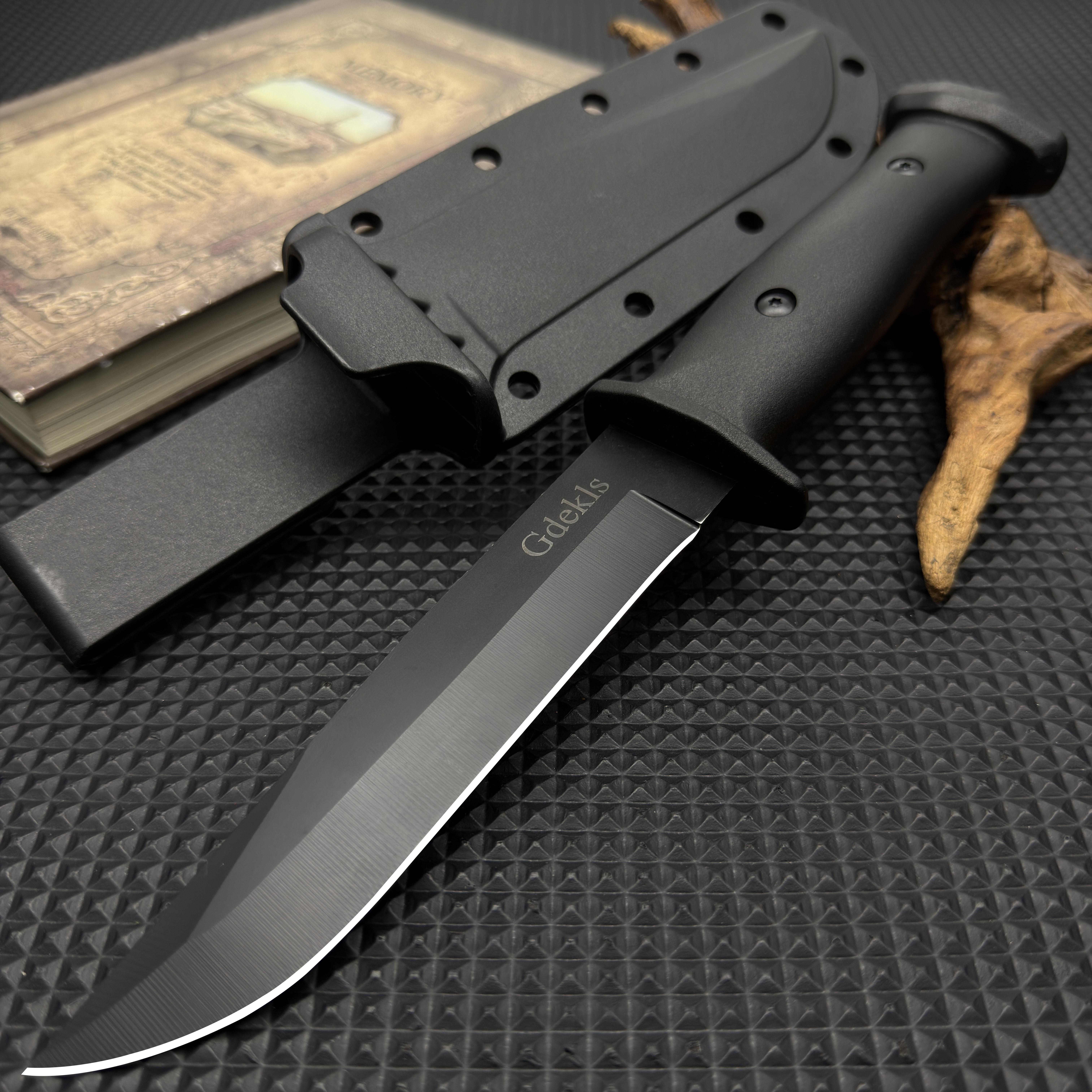 Multipurpose Fixed Blade Utility Knife, Sharp Kitchen Fruit Knife with Ergonomic Handle & Secure Sheath for Camping, Home Use