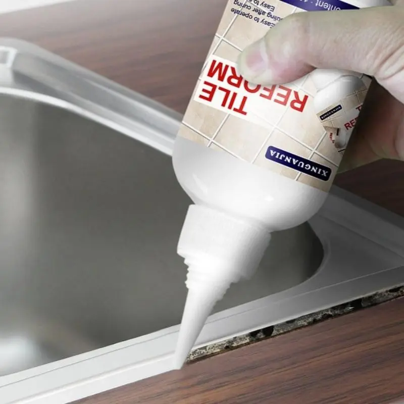 Waterproof Tile Grout Filler Sealant, Seam Filler for Kitchen Bathroom, Restores and Updates Tile Seams, Grout Pen, Super Strong Adhesion, Adhesives
