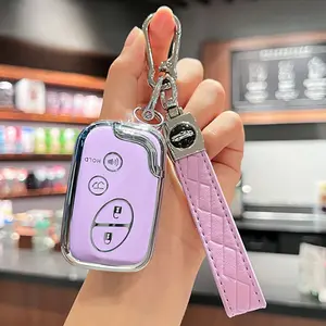 TPU Key Fob Cover, Car Key Protector, Car Key Holder for Lexus GX460, RX350, ES350, IS250, LX570, IS350, GS430, GS300, GS450h - Sleek Protection with Remote Start/Lock/Unlock Buttons