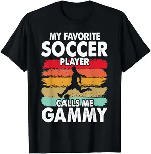 100% Cotton Vintage My Favorite Soccer Player Calls Me Gammy T-Shirt