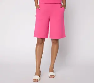 LOGO Lounge by Lori Goldstein Regular Seamed Long Shorts